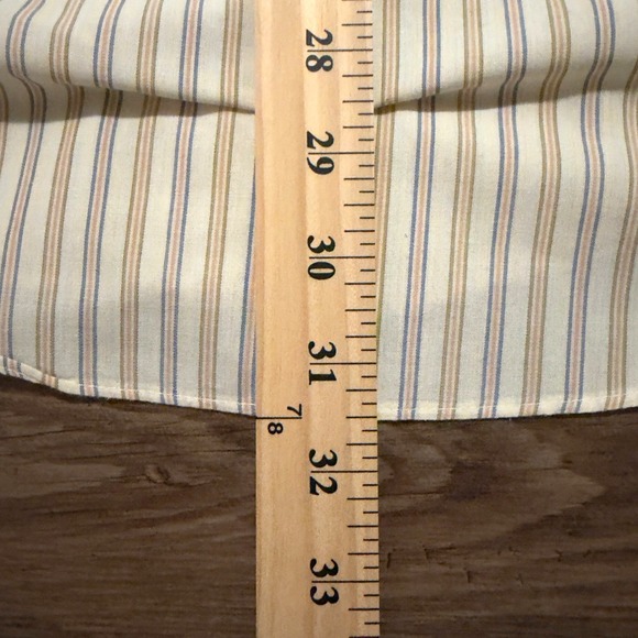 BOSA Striped Dress Shirt Beige Multicolor Long Sleeve Mens 16.5 34/35 - Picture 5 of 5